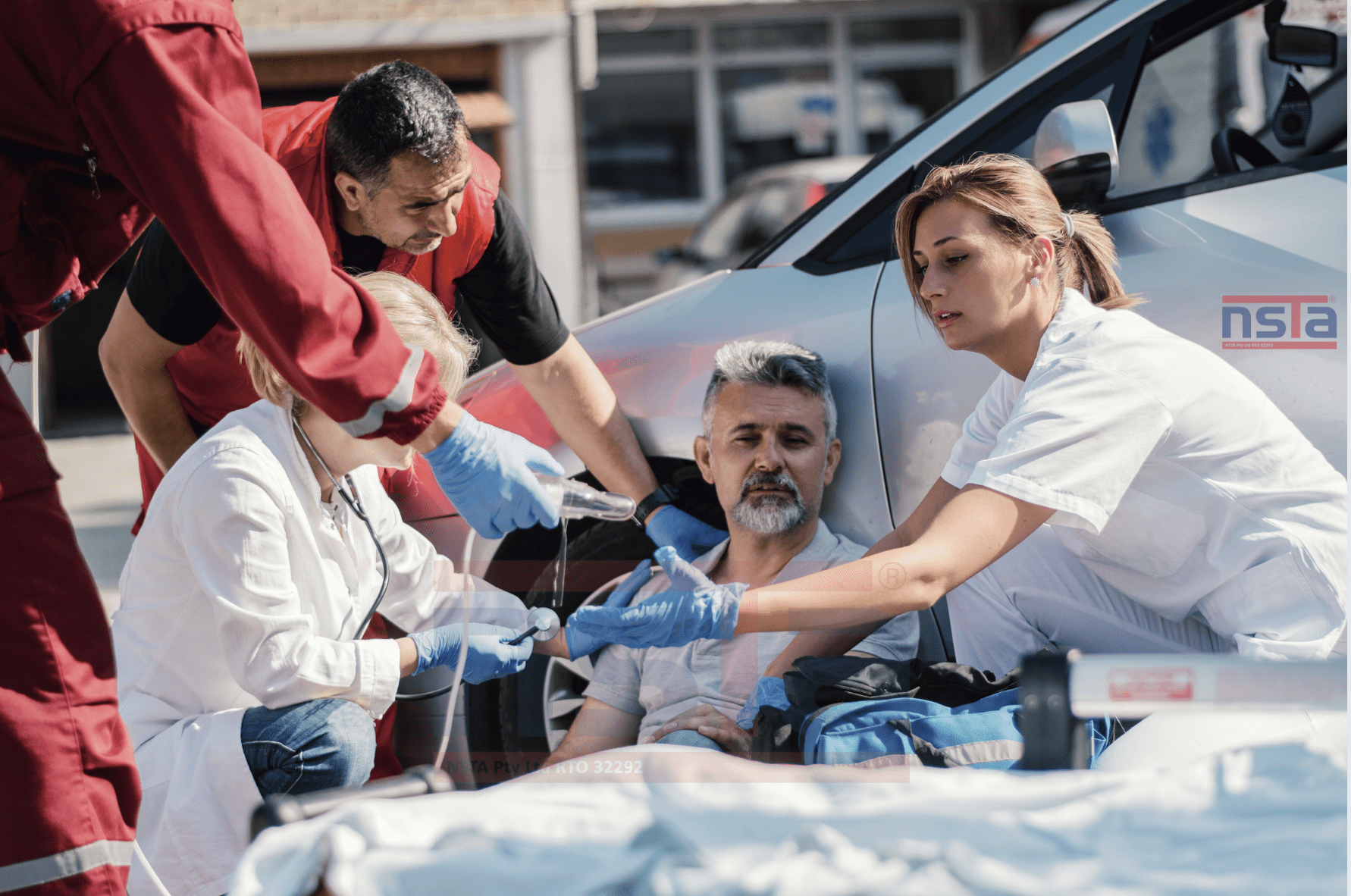 Group of people receiving first aid training in Sydney