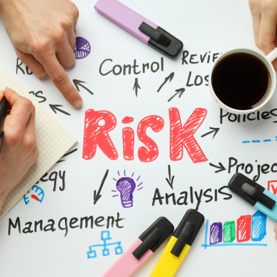 Security professional analyzing risk