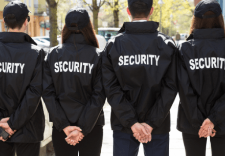 Security trainees at NSTA Sydney practising real-world skills during the CPP20218 Certificate II in Security Operations course.